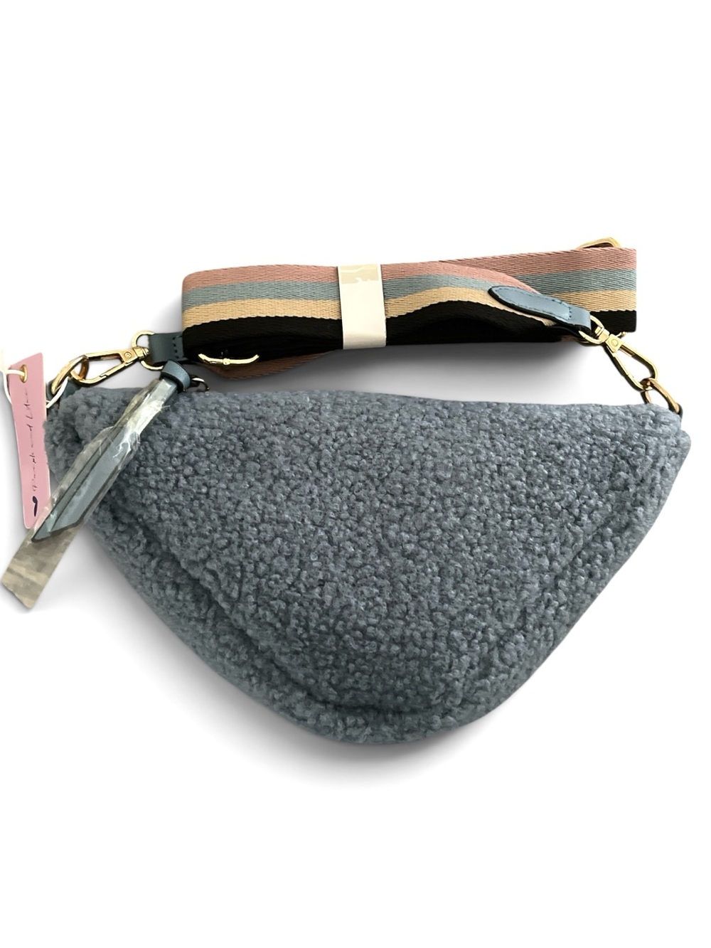 PURPLE AND LILAC REVERSE TRIANGLE SHERLING CROSSBODY BAG